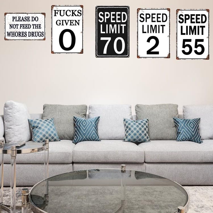 Amazon.com: Speed Limit Sign Funny Metal Tin Signs Speed Limit 70